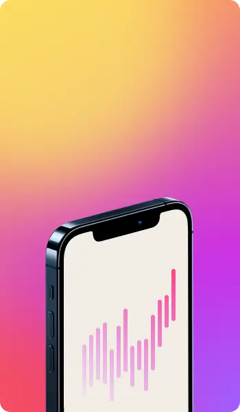 Phone showing graph app